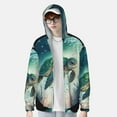 thumbnail image 3 of Picia Watercolor Turtle5 Women's Men's UPF 50+ Sun Protection Hoodie Shirt Long Sleeve SPF Fishing Outdoor UV Hiking Lightweight Shirts-X-Large, 3 of 9