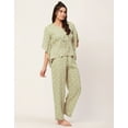 thumbnail image 3 of Moomaya Sleepwear, Printed Kaftan Top Pajama Set, Loose Fit Loungewear, 2 Pc Nightsuit, 3 of 9