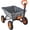 Flat Free Tires&2 in 1 Handle, variant on Danniu 400LBS Wheelbarrow, Poly Garden Dump Cart Wagon with 8" Flat Free Tires, Heavy Duty Wheel Barrow Yard Cart Dump Wagon with Quick-Release System