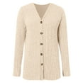 thumbnail image 5 of Women 2024 Autumn Mid Long Cardigan Casual Long Sleeve Neck Knitted Sweater Cardigans Coat Womens Jackets Sweaters Button Sweaters for Women Cardigan Hood plus Size Cardigans for Women 4x-5x Womens, 5 of 8