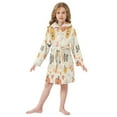 thumbnail image 6 of FORMRS Niños Bathrobe Unisex Hooded Robe Soft Plush Pajamas Sleepwear, Size 2-3T, Halloween Cute Pumpkins, 6 of 7