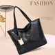 thumbnail image 4 of Bolso Hombro Cuero Con Patrón Retro para Mujer Bolsos Grandes (negro), 4 of 9