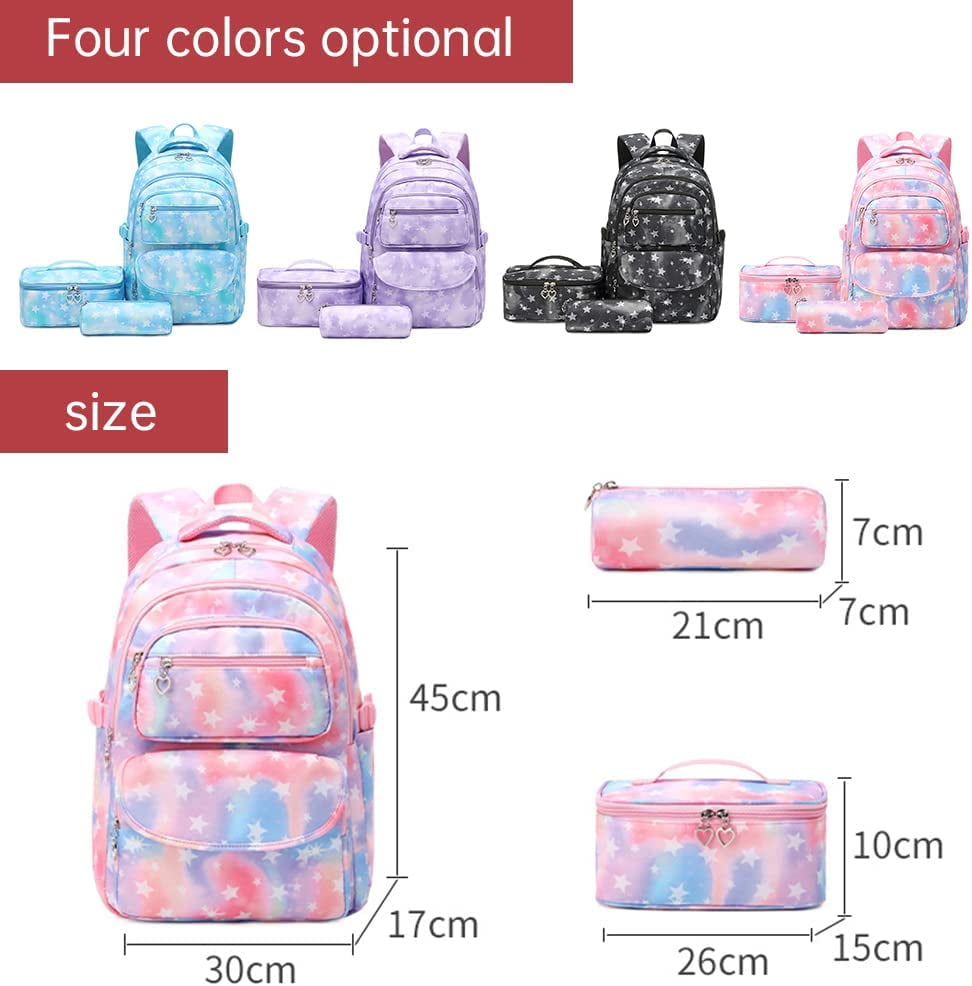 Gymnastic Pink Blue Personalized Backpack Set for Teen Boys Girls with  Lunch Box ＆ Pencil Pouch Bag Travel Backpack 並行輸入品 バッグ