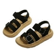 thumbnail image 2 of Boys' Sandals Black Adjustable Buckle Closure, Water-Resistant Play & Casual Sandals for Kids with Comfortable Chunky Sole,Size 29, 2 of 6