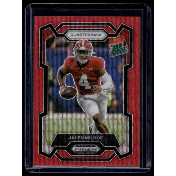 2024 Panini Prizm Draft Picks Jalen Milroe #122 Ruby Wave