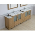 thumbnail image 6 of Vanity Art 96" Double Sink Freestanding Bathroom Vanity Set with Ceramic Top and Mirror, 6 of 8