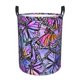 thumbnail image 1 of Balery Watercolor Butterflies Cesta de ropa redonda con asas, impermeable, independiente, para ropa, juguetes, dormitorio y familia-Small, 1 of 6