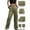 #Green, variant on DPTALR Women's High Waisted Wide Leg Cargo Pants With Pockets Military Trousers,Black,Size XL