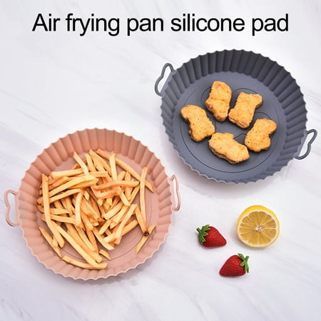 

Ludlz 2Pcs Silicone Fryer Liners Easy to Clean High Side Design No Oil Leakage for Fryer Baskets Oven Accessories