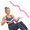 pink-15LB, variant on 25LB Black Fixed Weight Workout Bar with Steel Core and Silicone Coating for Home Gym Exercises