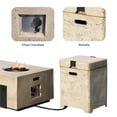 thumbnail image 6 of Elegant Brown Aluminum Fire Table with Built-In Ice Bucket & Gas Tank Side Table, 6 of 8