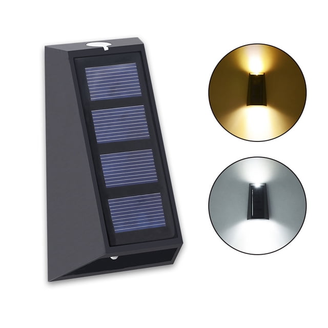 Pared De Energía Solar Para Exteriores Luz De Pared Led Hacia Arriba Y Hacia Abajo Lámpara De Pared Impermeable Ip65 Para Puerta Delantera Patio Y Porche Sweethay HA044411-01