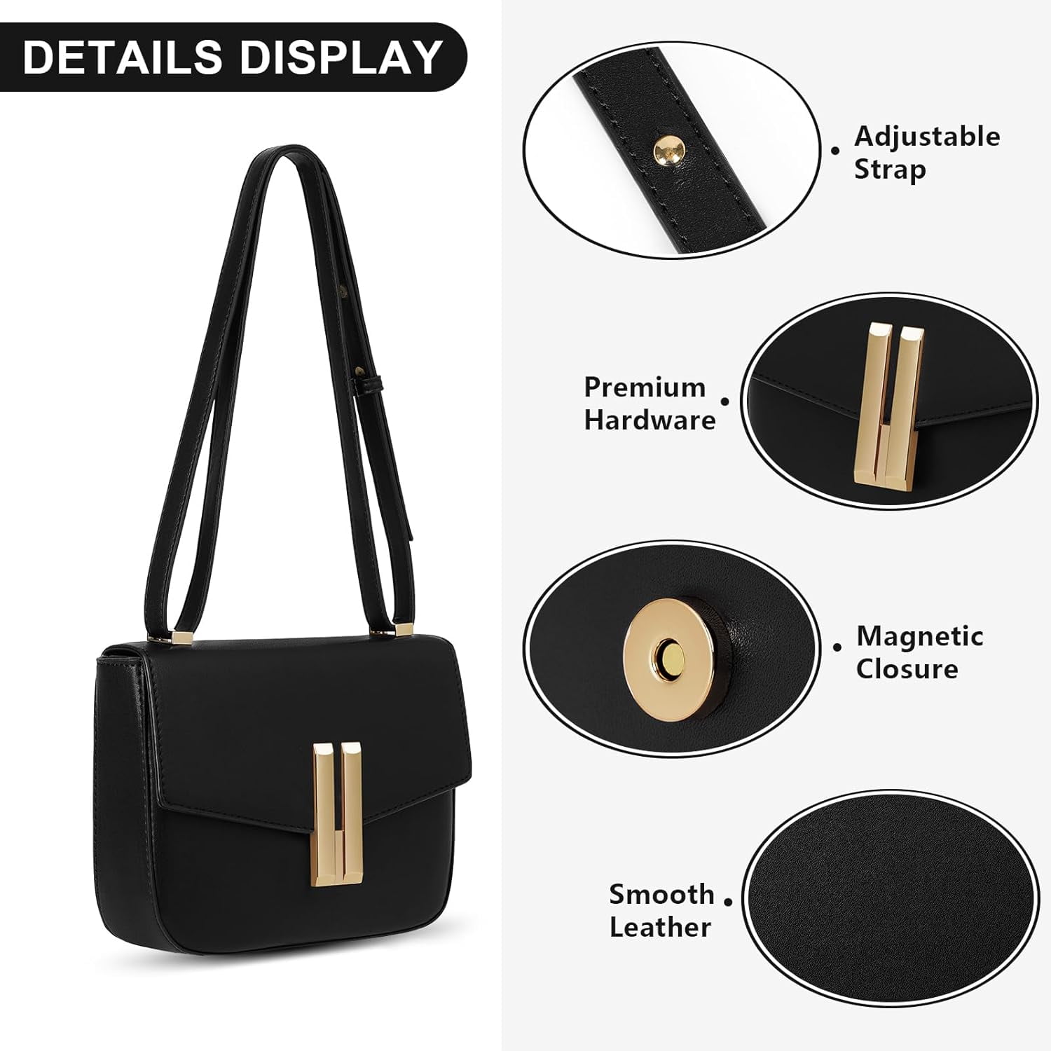 Juoxeepy Small Crossbody Bags for Women Shoulder Bags Trendy Shoulder Purse Satchel Handbag with Flap Closure