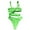 Green, variant on One Piece Swimsuits for Women Sexy Cutout Tummy Control High Waisted Bathing Suit Monokini Solid Color Swimwear