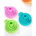thumbnail image 4 of 3 Pc Collapsible Funnel - Random Color, Space-Saving Design For Kitchen Use, 4 of 6