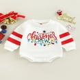 thumbnail image 2 of Infant Baby Spring Autumn Romper  Long Sleeves  Neck Cartoon Letter String Lights Print Jumpsuit for Boys Girls, 2 of 9