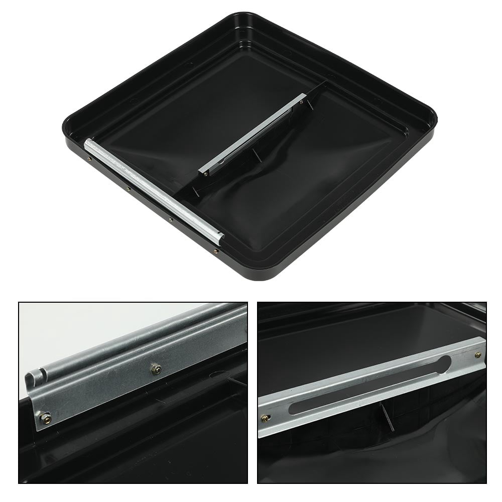 PIT66 New White 14" x 14" Replacement Roof Vent Cover Camper RV Trailer Ventline 2 Pcs Black Fit for Ventline pre-2008 and Elixir Style Pin 1994 and Newer (Accessories not assembled)
