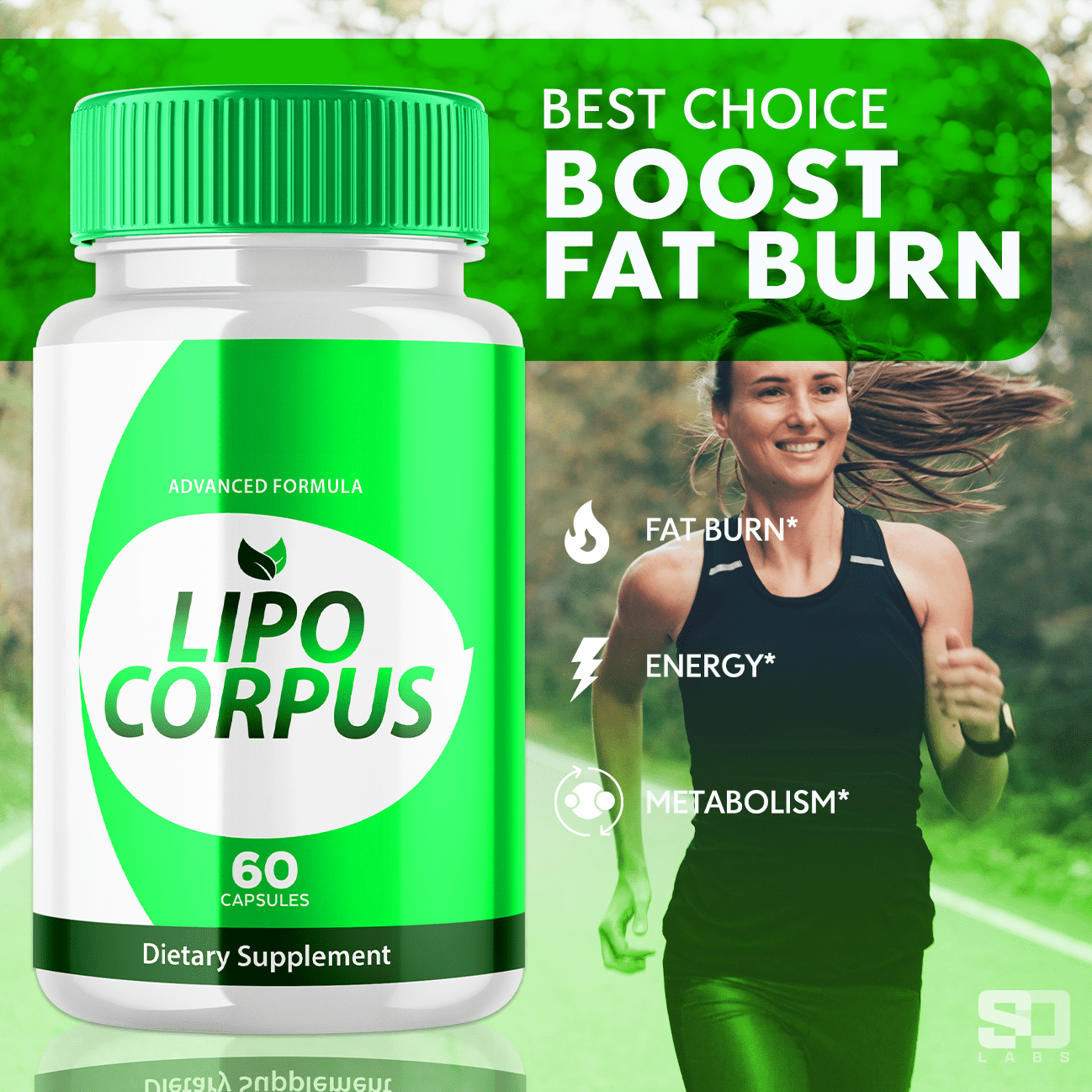 Lipo Corpus Pills Advanced Fitness and Energy Support Supplement All Natural Lipocorpus 300 Capsules