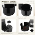 thumbnail image 4 of Adjustable Under Desk Cup Holder, 180 Degrees Rotating Under Desk Mug Holder, Anti-Spill Cup Holder Clamp for Table, Space-Saving Water Bottle Holder for Office Desk, Gaming Desk, Coffee Table, 4 of 6