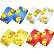 Dingion 4 Pairs Sleeve Holders Ball Sleeve Ties Sports Sleeve Straps for Shirts, 4 Colors (Softball Style)