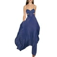 thumbnail image 2 of SAYOO Vestido largo para mujer, correa de espagueti, sin mangas, sin espalda, con cuello en V y plisado SAYOO Moda, 2 of 10