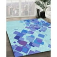 thumbnail image 3 of Ahgly Company Machine Washable Indoor Rectangle Transitional Blue Area Rugs, 8' x 10', 3 of 7