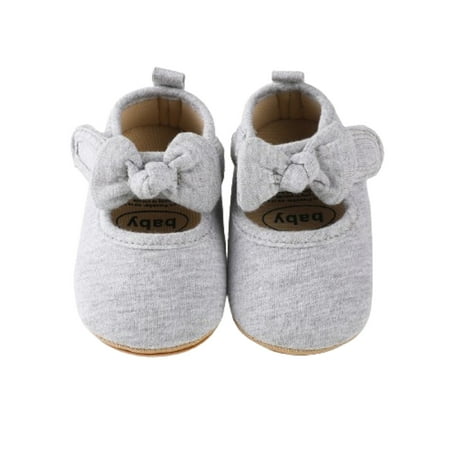 Mildsown Baby Girls Mary Jane Flats Cute Knotted Bow Princess Dress Shoes