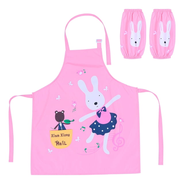 MasteelfCA 1 Set Children Painting Apron Kids Apron Art Craft Drawing Apron with Sleeves