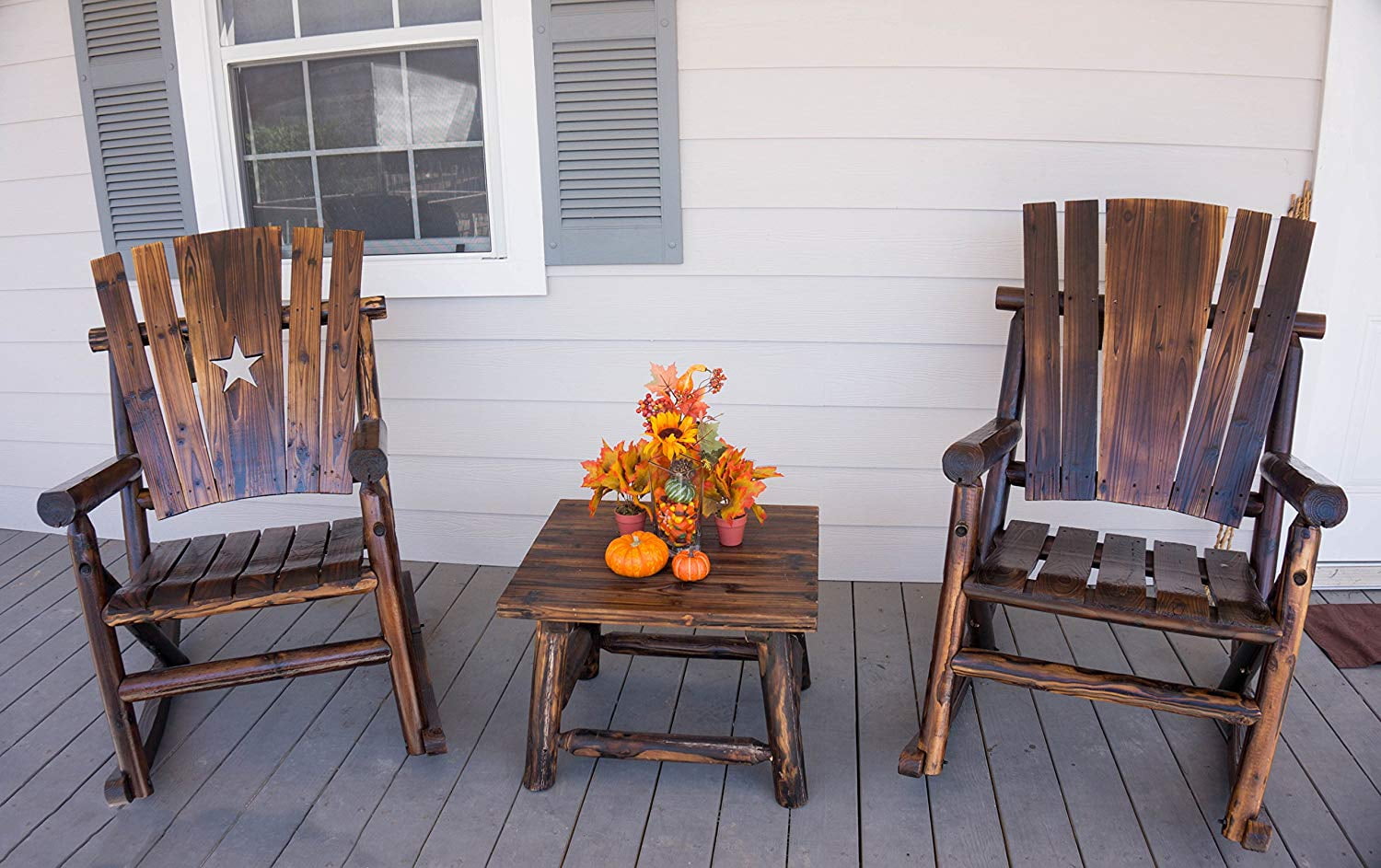 Leigh Country Char-log Rocker With Star Cutout
