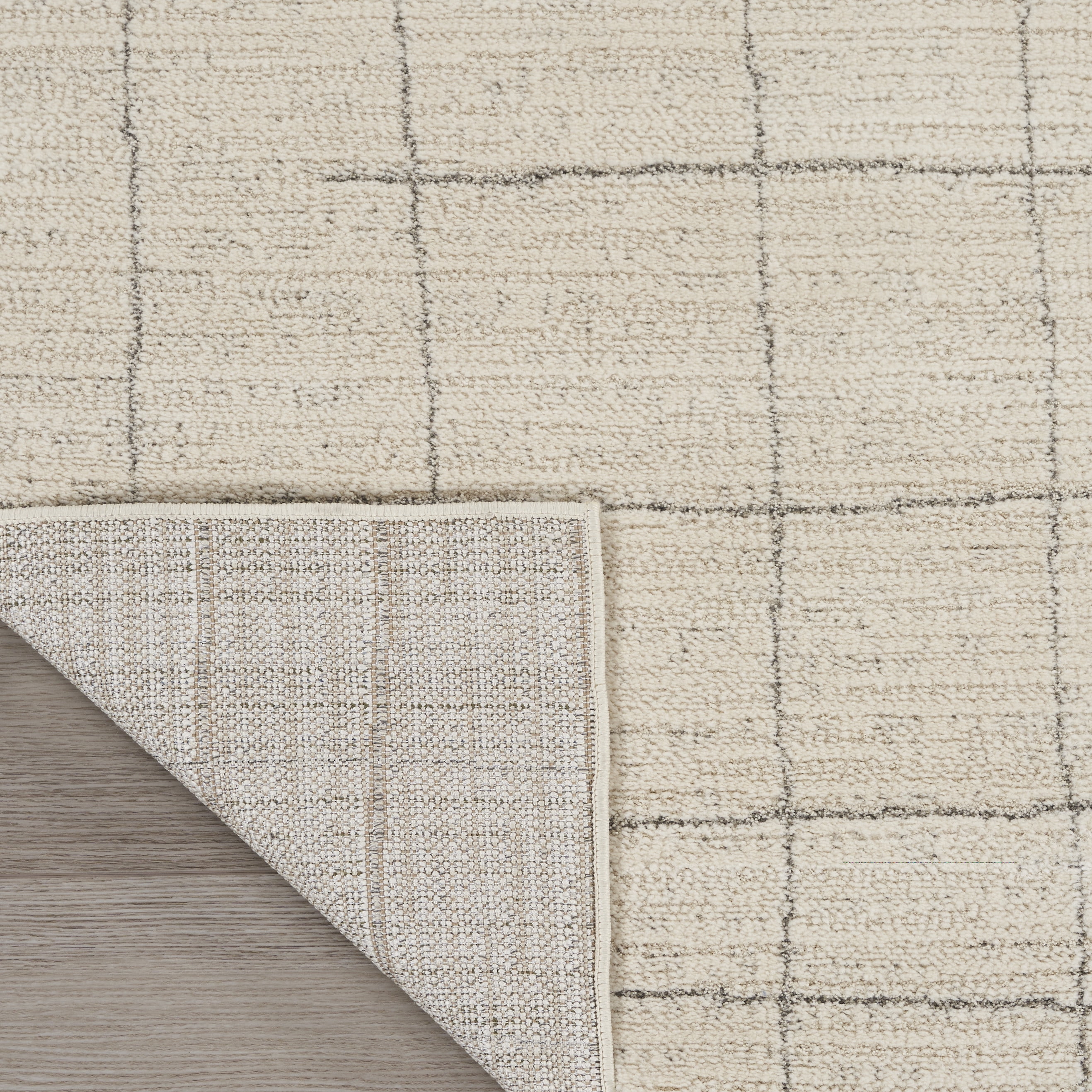 Nourison Andes Abstract Ivory Grey 5'3" x 7'3" Area Rug (5x7)