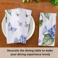thumbnail image 6 of 4 Pack 20'' x20" Satin Table Napkins Dinner Napkins for wedding Party Decoration events Blue Hydrangea, 6 of 6