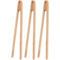 thumbnail image 1 of Pinzas para ensalada, pinzas para pan, pinzas para panecillos, pinzas ergonómicas para bufé de cocina, pinzas para servir de madera para barbacoa, tostadora, 3 piezas, 1 of 6