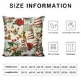 thumbnail image 6 of Nawypu  Throw Pillow Covers,Set of 2 Pillowcase Decor for Couch Sofa Bedroom Car Living Room,Christmas Botanical Plants Flowers and Bells, 6 of 6