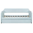 thumbnail image 4 of Sailvan Upholstered Daybed Sofa Bed Twin Size With Trundle Bed and Wood Slat, 4 of 8