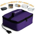 thumbnail image 3 of HotLogic Mini Portable Thermal Food Warmer for Office, & Travel, Purple, 3 of 6