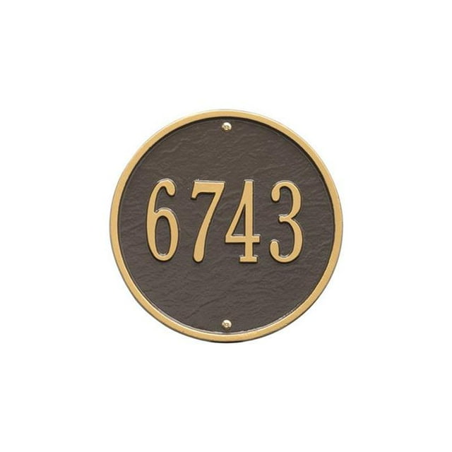 Round - 9" Diameter Wall - One Line- Bronze/Gold