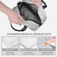 thumbnail image 3 of Naloa Silver Glitter Print Lunch Bag for Women & Men Insulated Lunch Box or Cooler Lunch Tote Bags for Work, Travel, Outdoor, 3 of 5