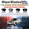 thumbnail image 2 of 2005 Toyota Sequoia Beam Wiper Blades Wipers w/1yr Warranty (Set of 2) (WiperBladesUSA), 2 of 5