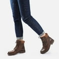 thumbnail image 2 of Women's Ankle Boots - Faux Leather Short Boots with Side Zipper, Warm Lined Comfort for Autumn and Winter, 2 of 18