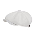 thumbnail image 2 of Boina, gorra plana de regalo británica para hombres, mujeres, adultos, viajes, compras, camping. Blanco, 2 of 9
