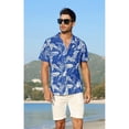 thumbnail image 4 of HAOMEILI Men's Hawaiian Shirt Short Sleeve Floral Button Down Shirts Tropical Holiday Beach Shirts, 4 of 7