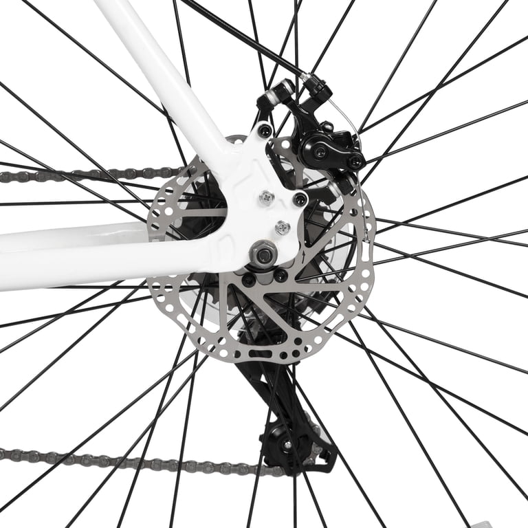 HILAND Unisex Commuter Road Bike 7-Speed Shimano, Mechanical Disc