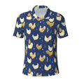 thumbnail image 2 of Daiia Funny Chicken Pattern Men’s Polo Shirts,Solid Deck Shirt,Classic Fit, Breathable Cotton Polo for Casual and Sport Wear-4X-Large, 2 of 7