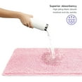 thumbnail image 5 of Bathroom Rugs and Mats Sets, Chenille Microfiber, Quick Dry, Ultra Soft Luxury, Shaggy Absorbent Non-Slip Washable Bath Rugs, Bath Mats for Bathroom, Shower Mat & Tub (Pink, 21"x32", 2 pcs), 5 of 6