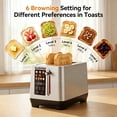 thumbnail image 5 of Suodoka 2-Slice Digital Toaster, Stainless Steel Touch Control Toaster with 6 Shade Settings, 5 Functions & 5.51" Extra-Wide Slots, 5 of 8
