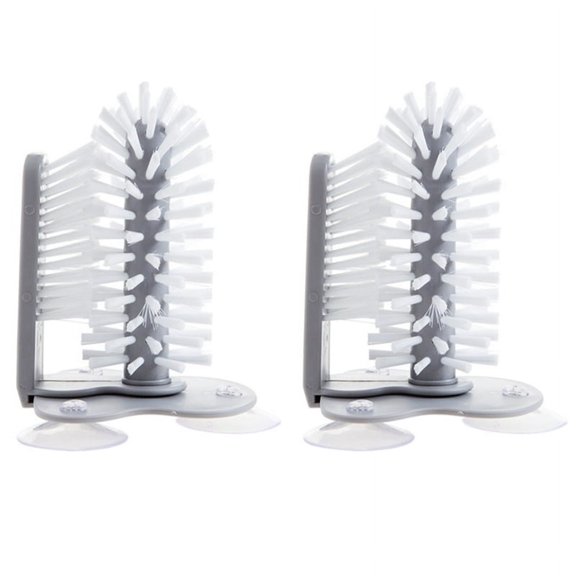 Water Bottle Cleaner Glass Washer Brush Cup Washer Brush with Suction Base Bristle Brush for Beer Cup Red Wine Glass
