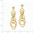 thumbnail image 2 of Beautiful 14k Circle Drop Post Earrings, 2 of 2