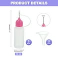 thumbnail image 2 of Uxcell 5Pcs Needle Tip Squeeze Bottle, 15ml/0.51oz Glue Tip Applicator Bottles Plastic Liquid Glue Bottle for Paper Crafts, Painting, Oil, Ink(Pink, with 5 Funnel), 2 of 7