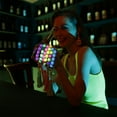 thumbnail image 5 of 1 Uds. Pulsera fluorescente con borlas de cuero, llavero con cuentas de silicona, llavero que brilla en la oscuridad, 5 of 5