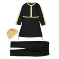 thumbnail image 3 of Toddler Swimsuit Girl Girl's Full Coverage Long Sleeve Swim Shirt and Swim Pants with Hat Bathing Suits for Girls Coffee 2-3 Years, 3 of 8